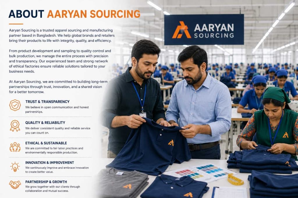 About Aaryan Sourcing - Apparel Manufacturer and Exporter in Bangladesh