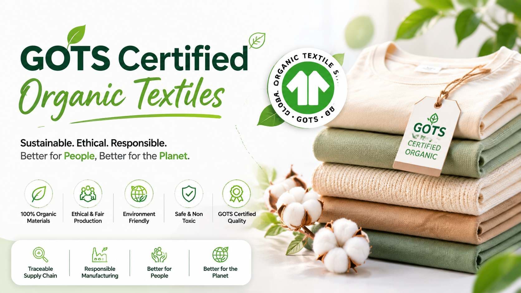 GOTS certified organic cotton garments manufacturing Bangladesh – sustainable textile certification