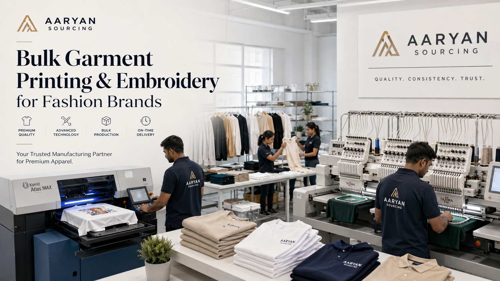 custom apparel printing and embroidery for branded garments