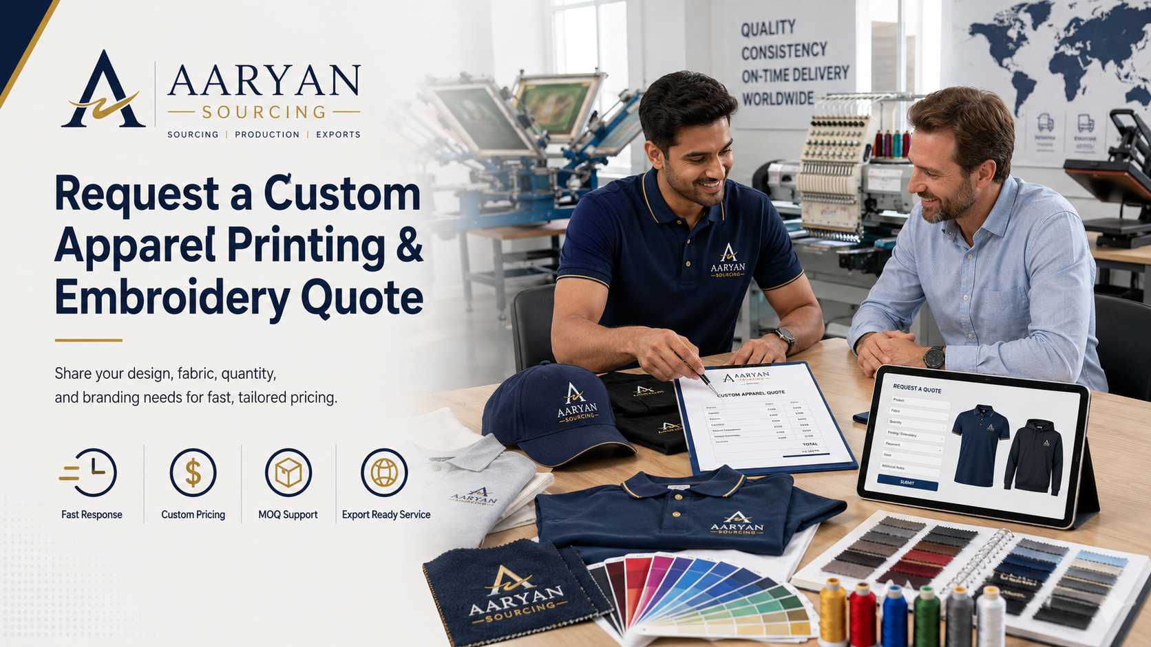 Custom Logo Embroidery for Uniforms and Fashion Brands - Custom apparel printing and embroidery