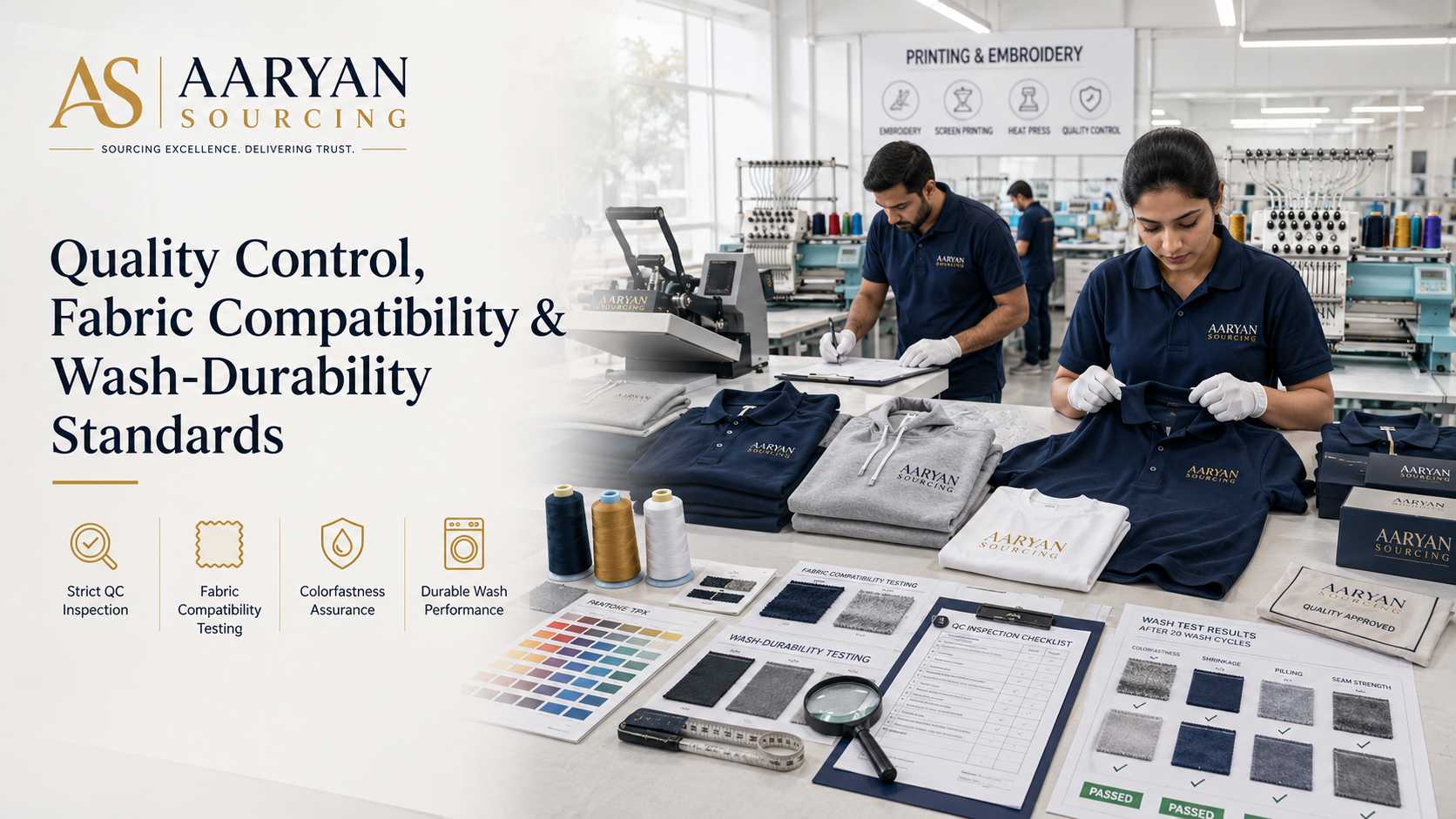 Bulk Branded Apparel Production for Global Buyers - Custom apparel printing and embroidery
